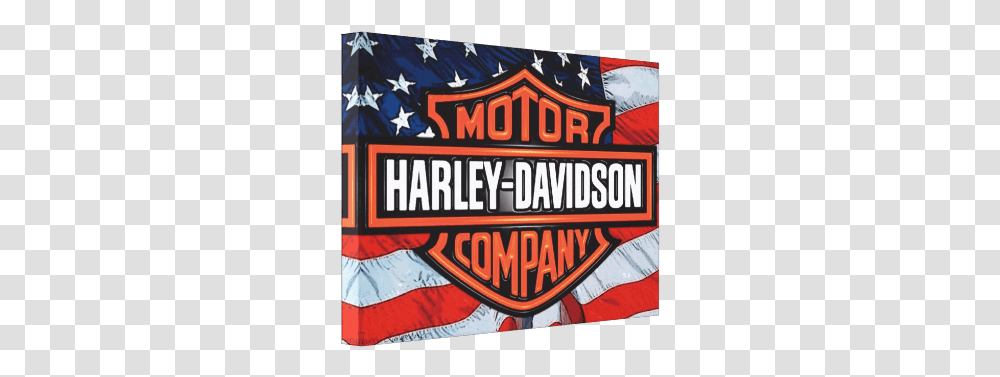 Harley Davidson, Flag, American Flag Transparent Png
