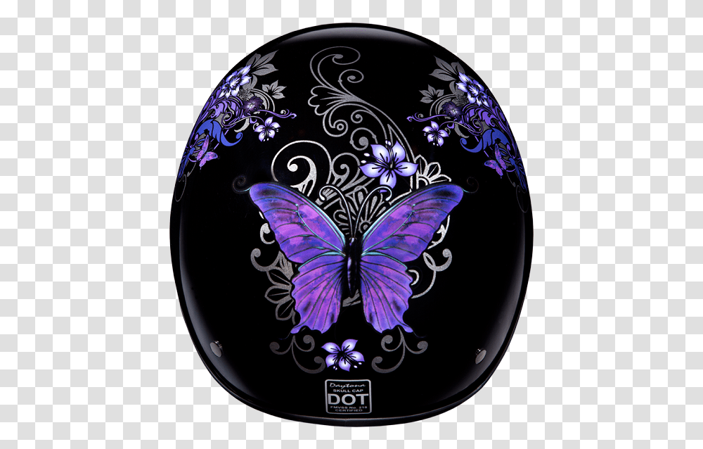 Harley Davidson Half Helmet Butterfly, Pattern, Animal, Insect, Invertebrate Transparent Png