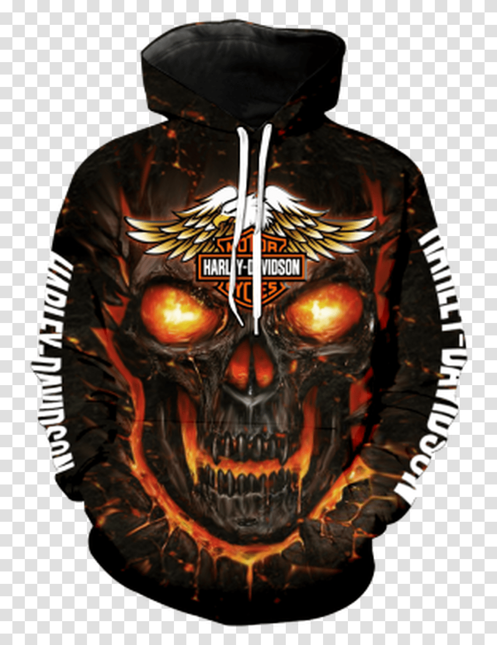 Harley Davidson Hoodie Skull, Apparel, Sweatshirt, Sweater Transparent Png