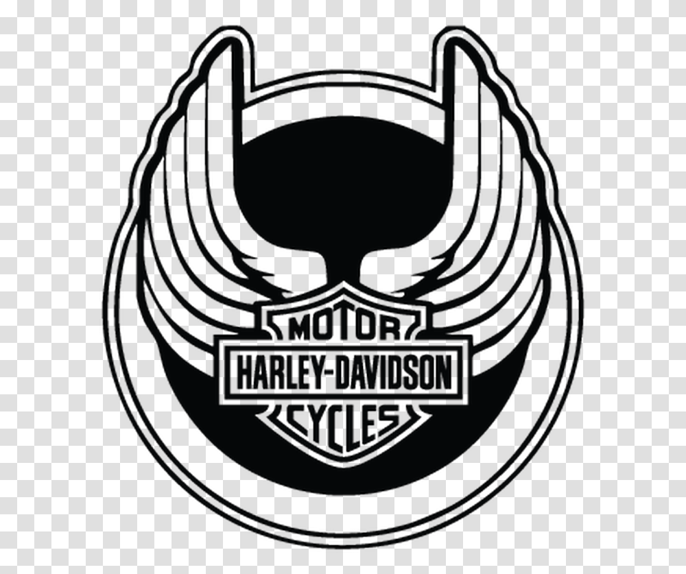 Harley Davidson Logo Black, Trademark, Emblem, Badge Transparent Png