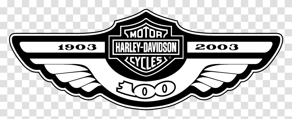 Harley Davidson Logo Harley Davidson 100th Decals, Symbol, Trademark, Emblem, Gun Transparent Png