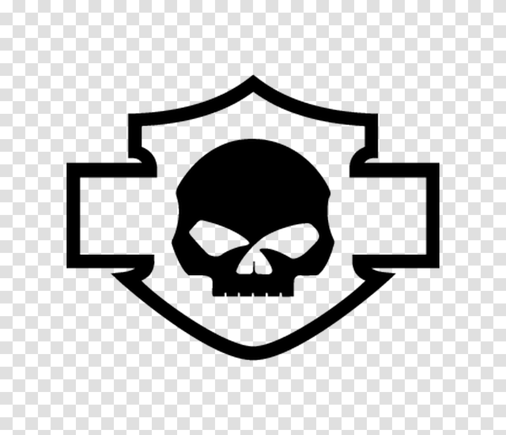 Harley Davidson Logo Silhouette Skull Decal, Trademark, Emblem, Stencil Transparent Png