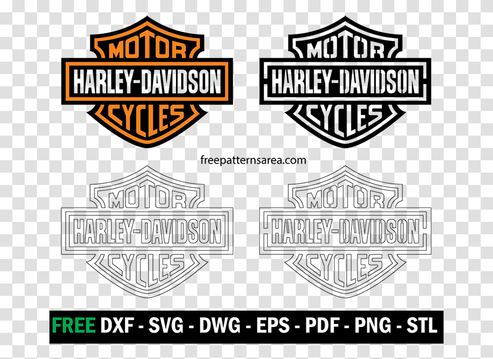 Harley Davidson Logo Stencil Vector, Symbol, Trademark, Text, Emblem Transparent Png