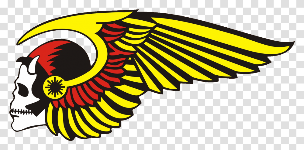 Harley Davidson Logo With Wings Outline Hells Angels Logo Hd, Symbol, Trademark, Emblem Transparent Png
