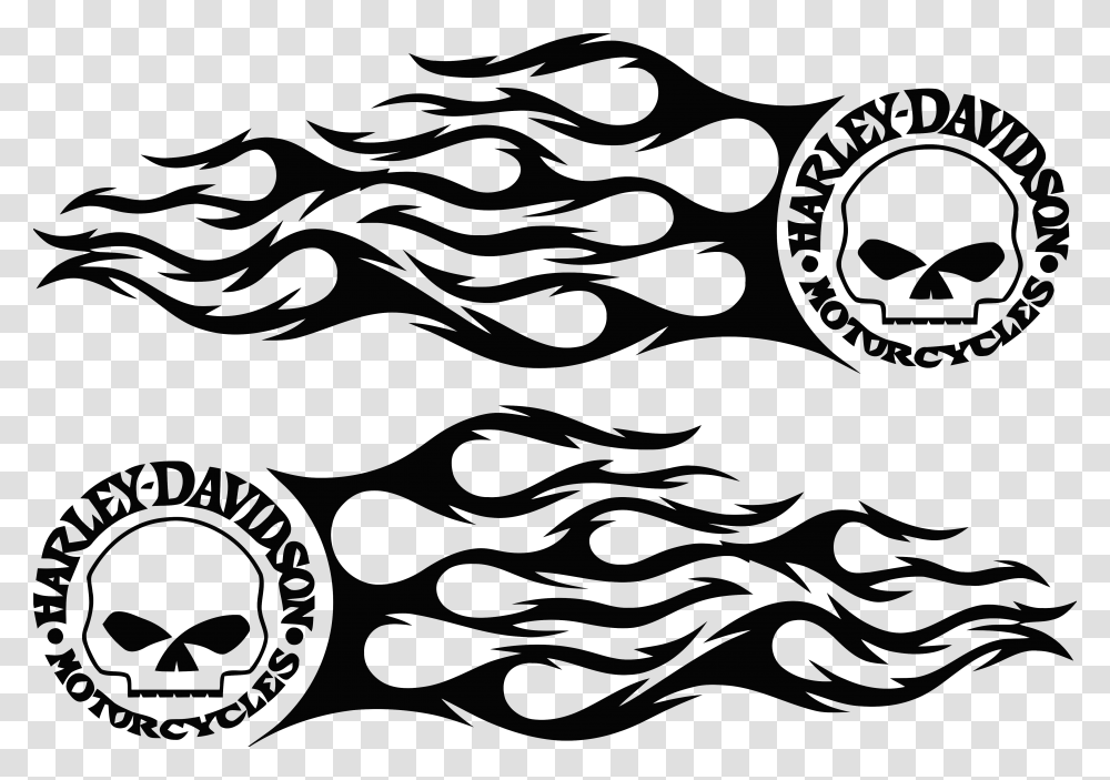 Harley Davidson Motorcycle Decal Car Logo Harley Davidson Logo Skull, Label, Stencil, Mustache Transparent Png