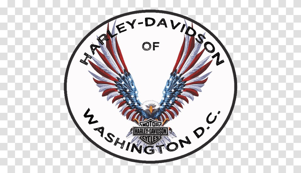 Harley Davidson Of Washington Dc, Logo, Badge, Bird Transparent Png