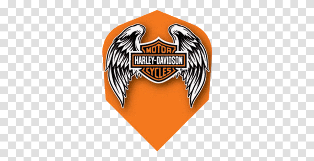 Harley Davidson Orange Wings Harley Davidson Logo Hd Mobile, Label, Text, Symbol, Trademark Transparent Png