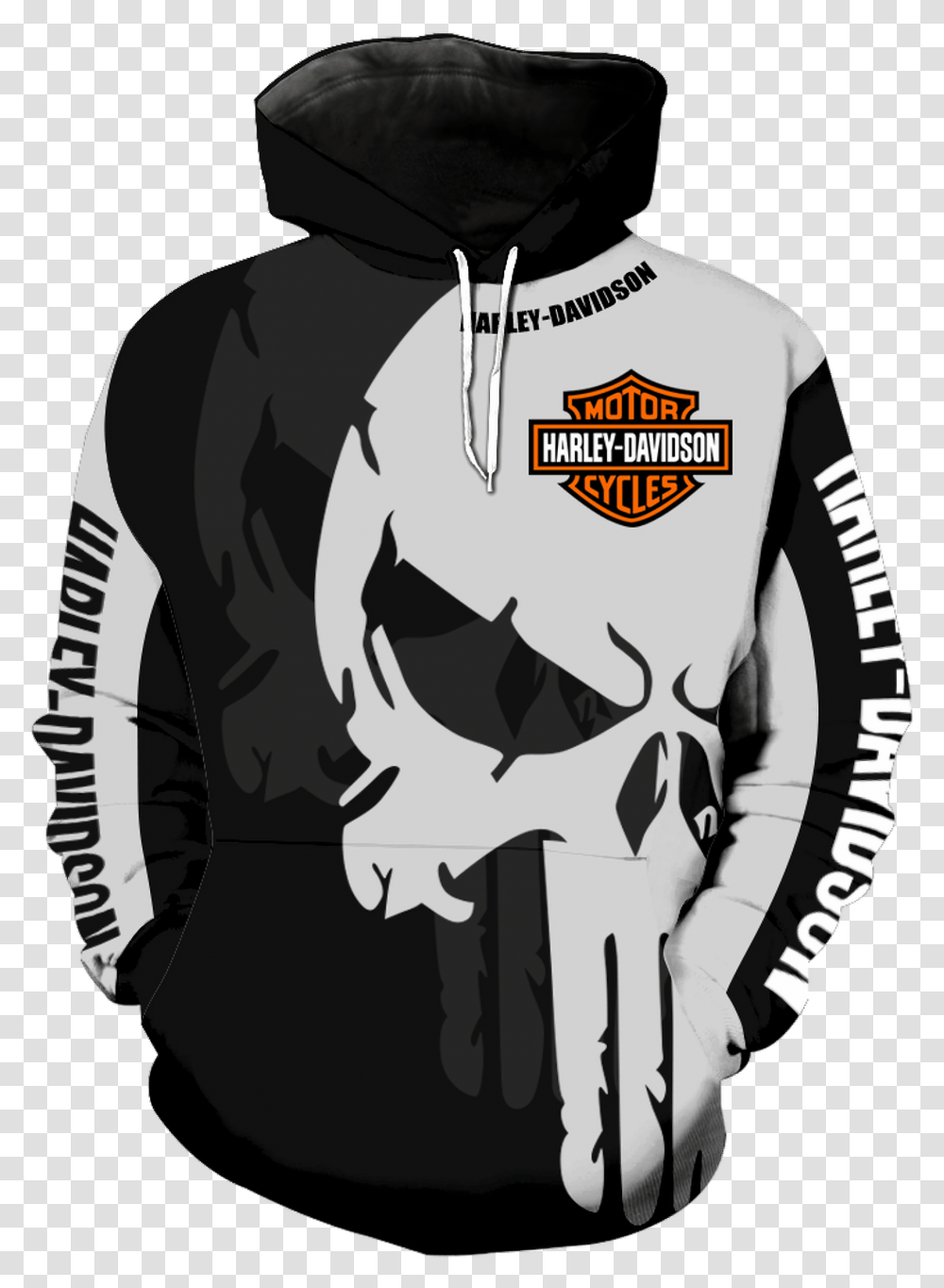 Harley Davidson Punisher Jacket, Apparel, Sweatshirt, Sweater Transparent Png