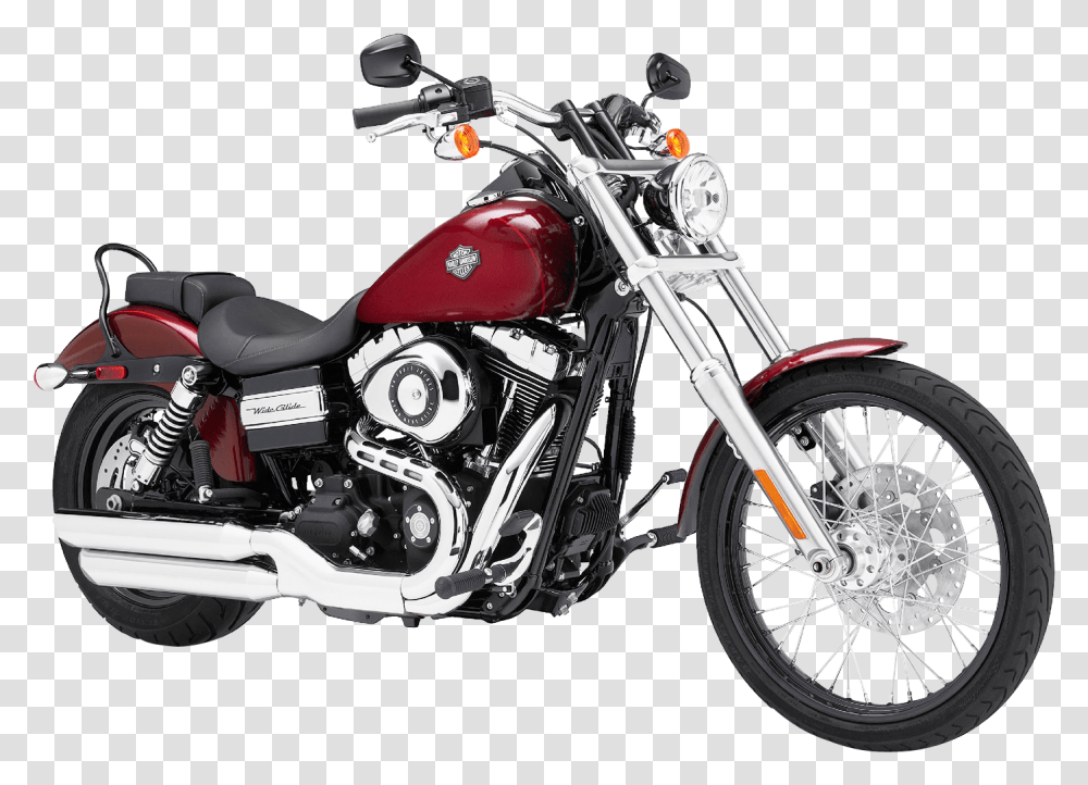 Harley Davidson Red Motorcycles, Vehicle, Transportation, Machine, Wheel Transparent Png
