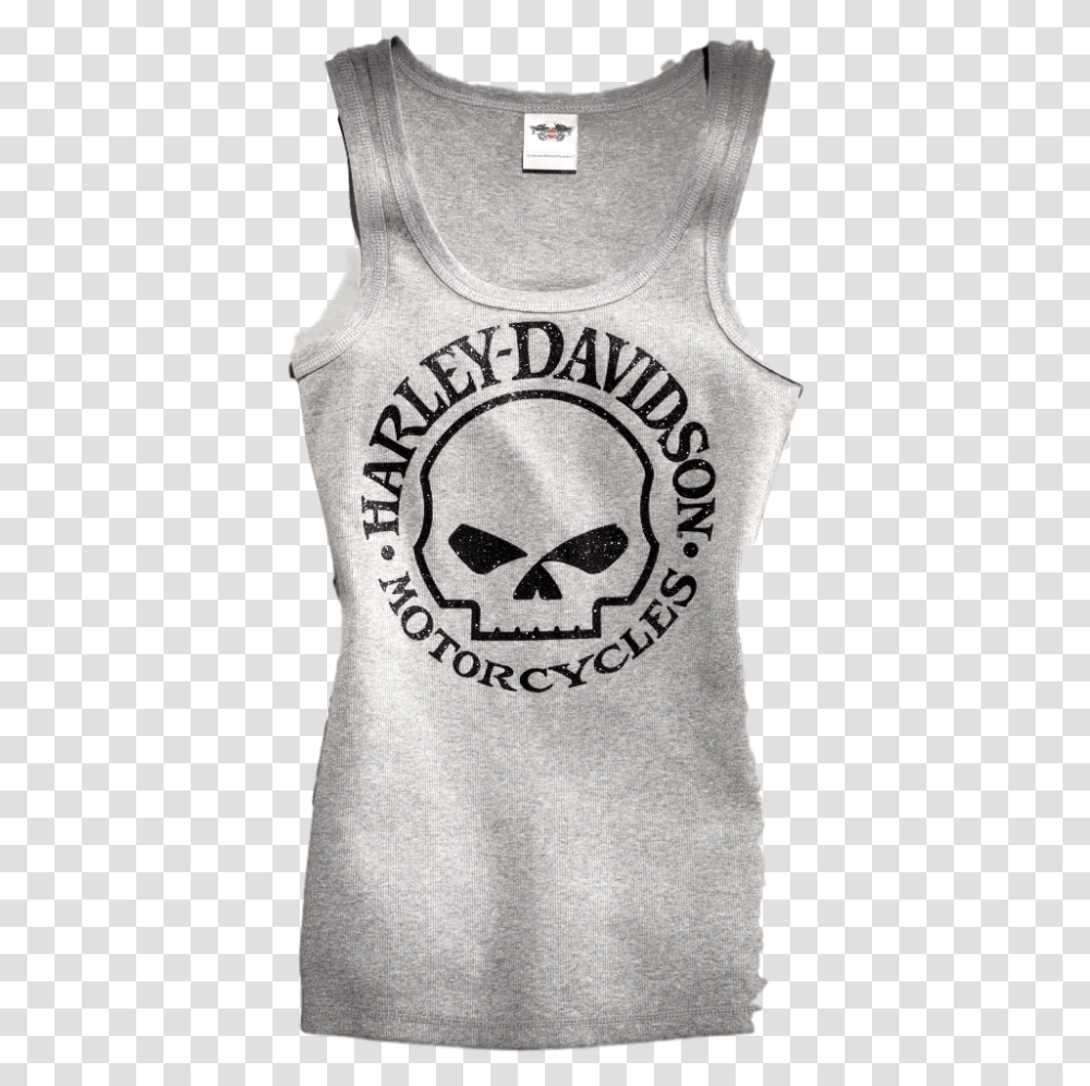 Harley Davidson Skull, Apparel, Tank Top, Tattoo Transparent Png