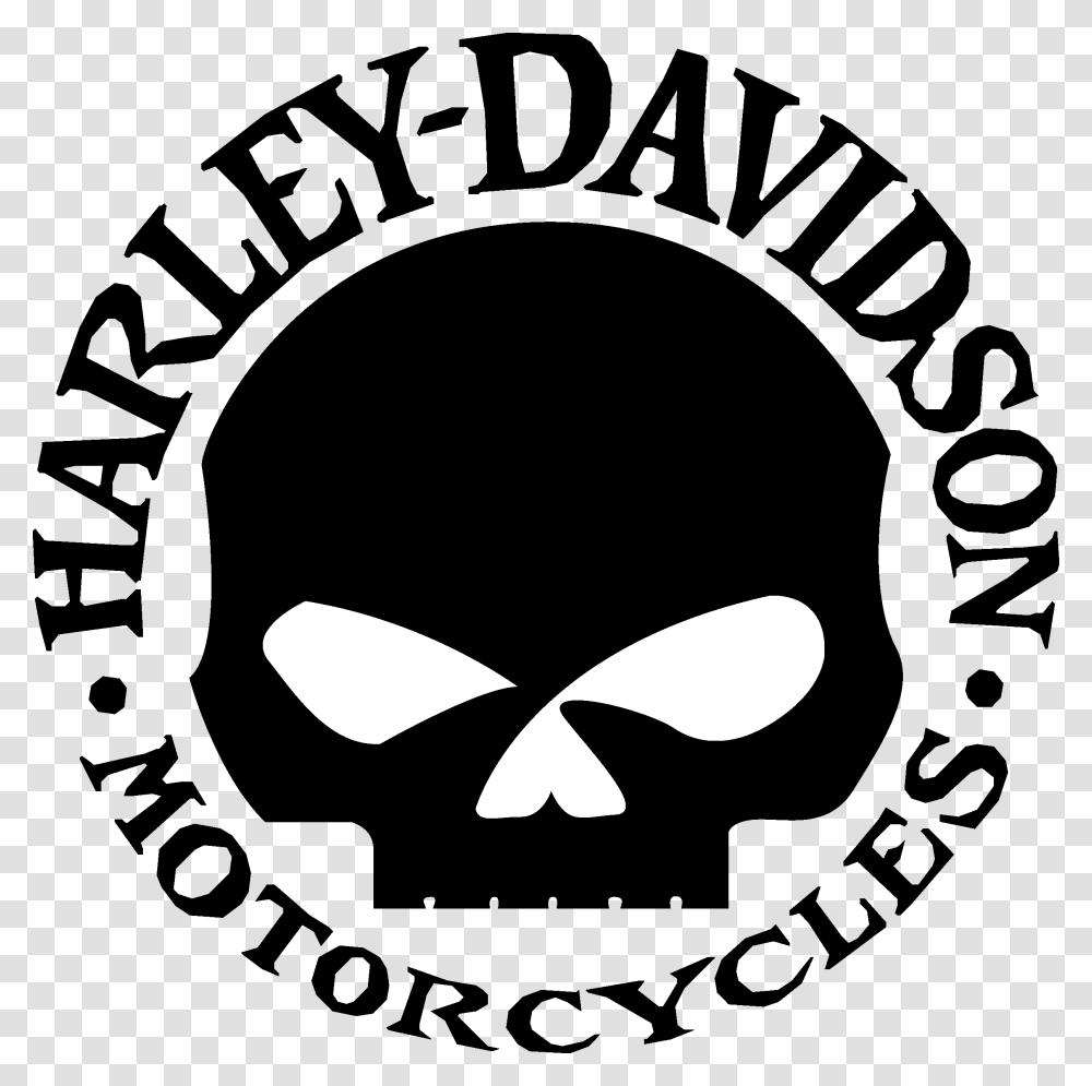 Harley Davidson Skull Logo, Stencil, Hair Transparent Png