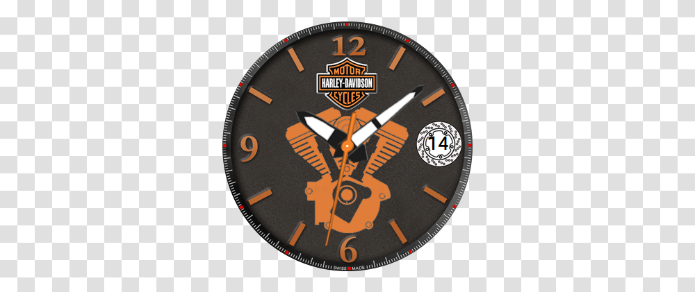 Harley Davidson - Watchfaces For Smart Watches Wall Clock, Analog Clock, Clock Tower, Architecture, Building Transparent Png