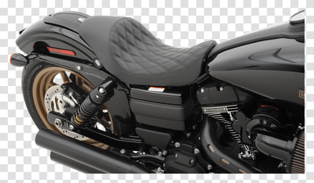 Harley Dyna Single Seat, Motorcycle, Vehicle, Transportation, Machine Transparent Png