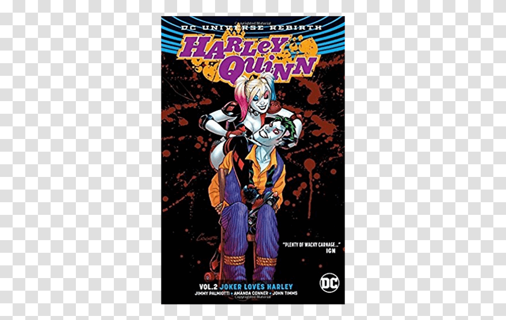 Harley Quinn And Joker Dc Comics, Book, Person, Human, Poster Transparent Png
