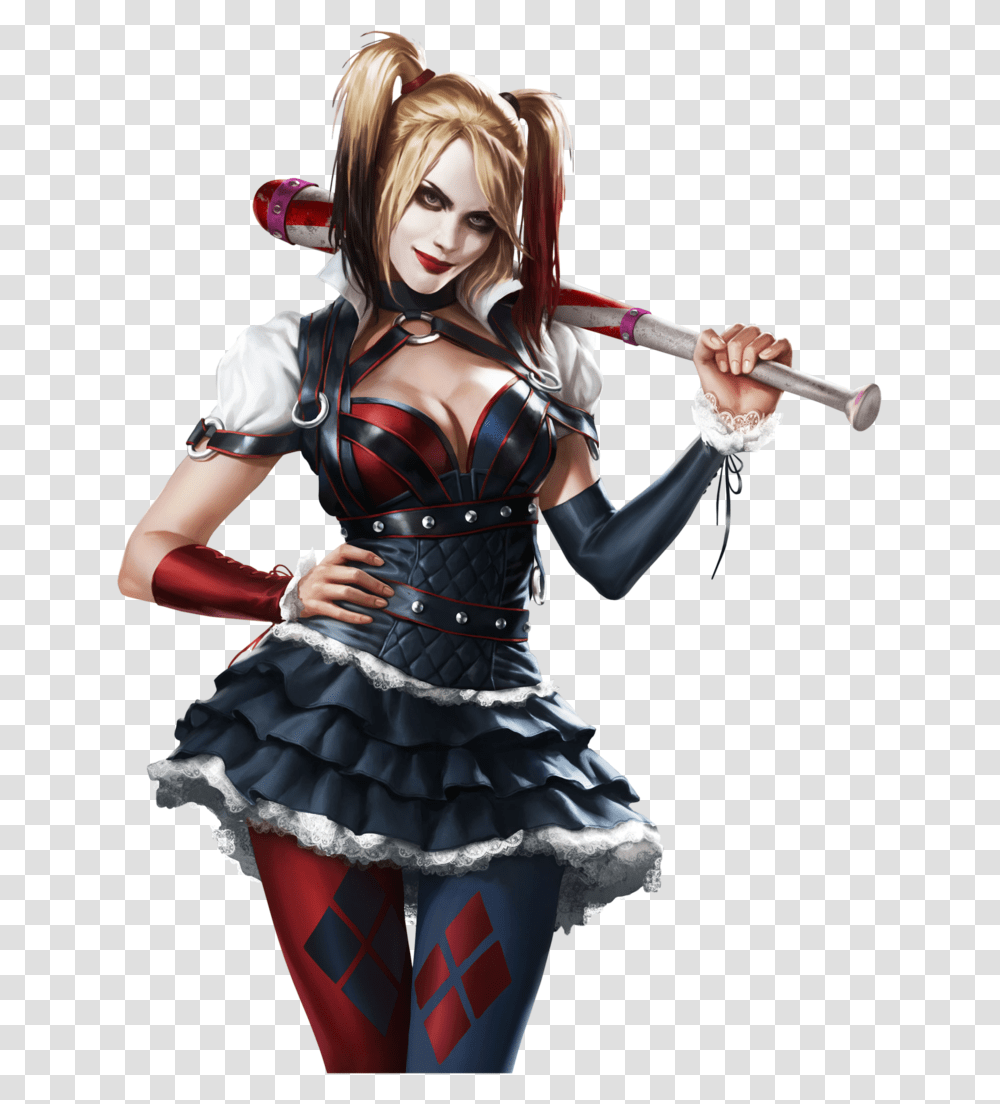 Harley Quinn Arkham Knight, Costume, Person, Human, Female Transparent Png