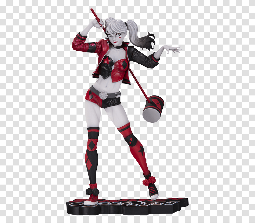 Harley Quinn Clipart Harley Quinn Red White Amp Black By Philip Tan Statue, Costume, Person, Performer, Meal Transparent Png