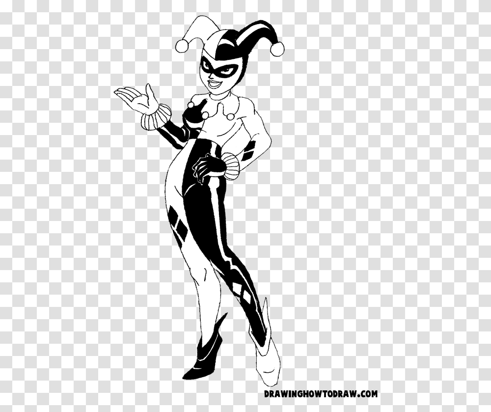 Harley Quinn Coloring Book, Person, Human, Performer, Stencil Transparent Png