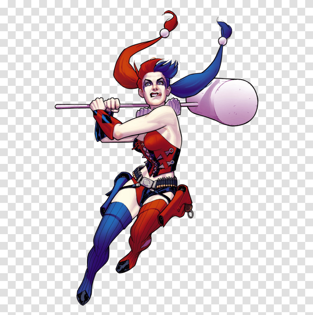 Harley Quinn Costumes Comics, Person, Book, Weapon Transparent Png