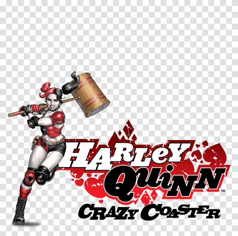 Harley Quinn Crazy Coaster Logo, Person, Human, Tin, People Transparent Png