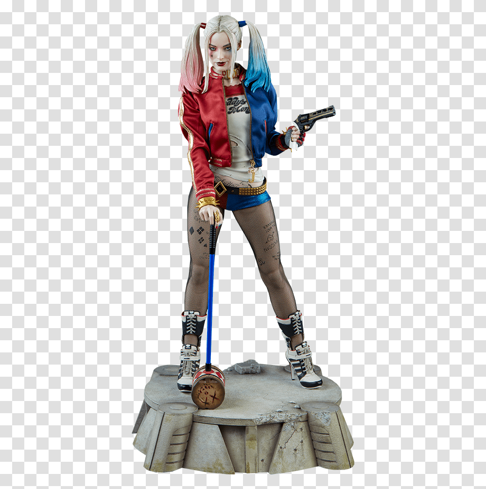 Harley Quinn Figurine, Costume, Person, Long Sleeve Transparent Png