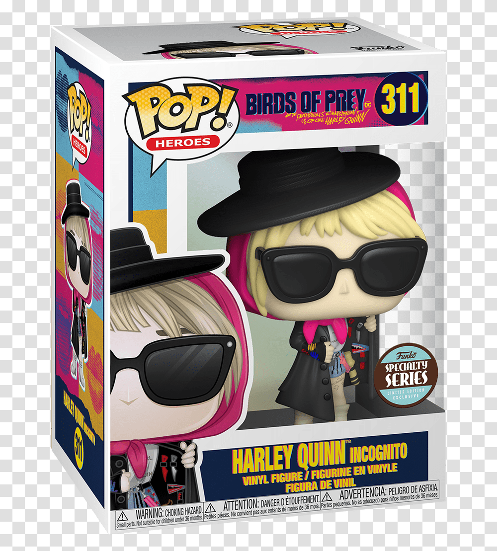 Harley Quinn Funko Pop Specialty Series Pre Order, Sunglasses, Label Transparent Png