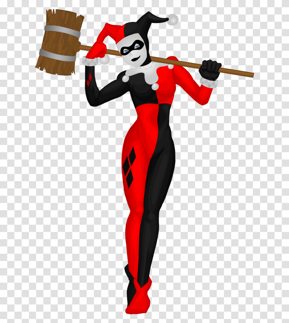 Harley Quinn Jester Hammer Animated Harley Quinn With Hammer, Performer, Person, Costume, Ninja Transparent Png