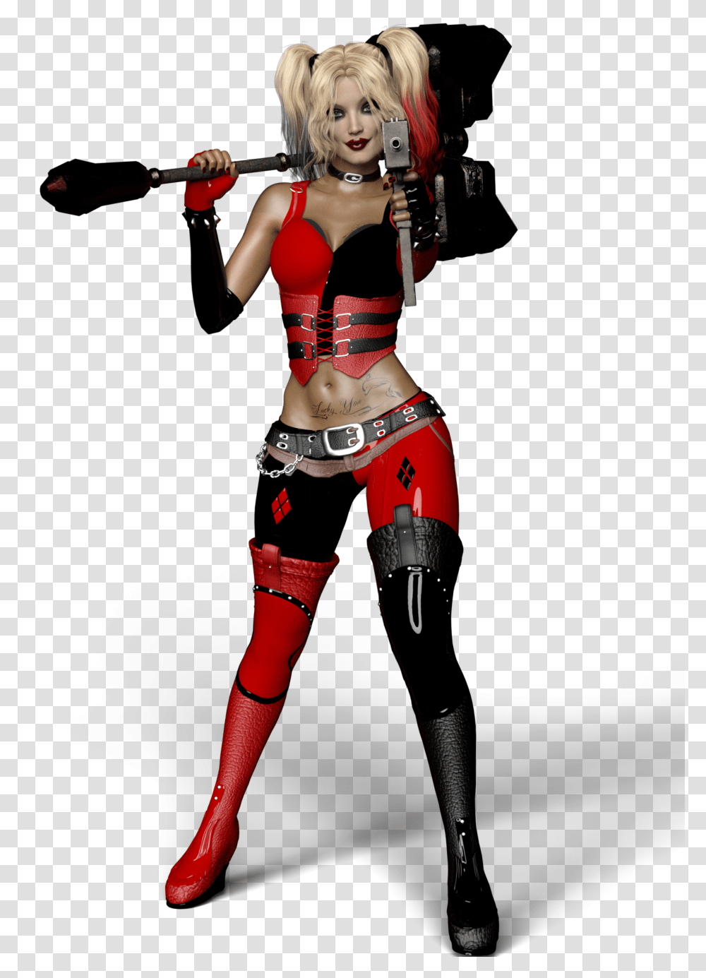 Harley Quinn Latex 3d Harley Quinn 3d Art, Costume, Person, Leisure Activities Transparent Png