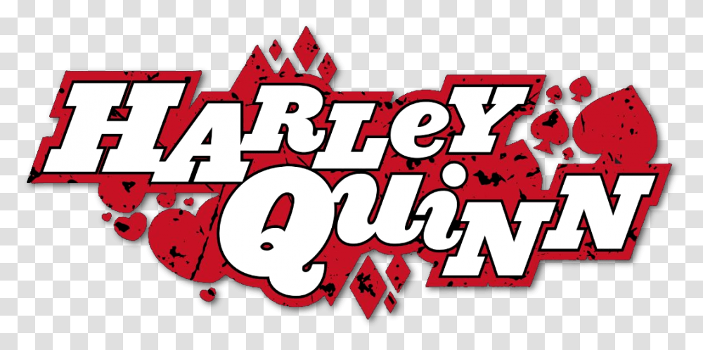 Harley Quinn Logo Harley Quinn Logo, Text, Alphabet, Label, Number Transparent Png