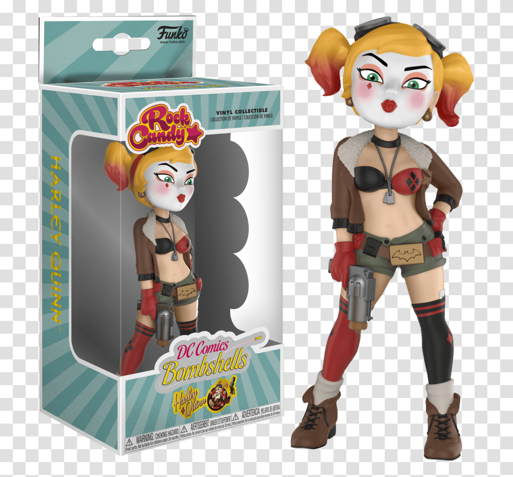 Harley Quinn Rock Candy 5 Vinyl Figure By Funko Rock Candy Funko Pop, Person, Human, Figurine, Costume Transparent Png