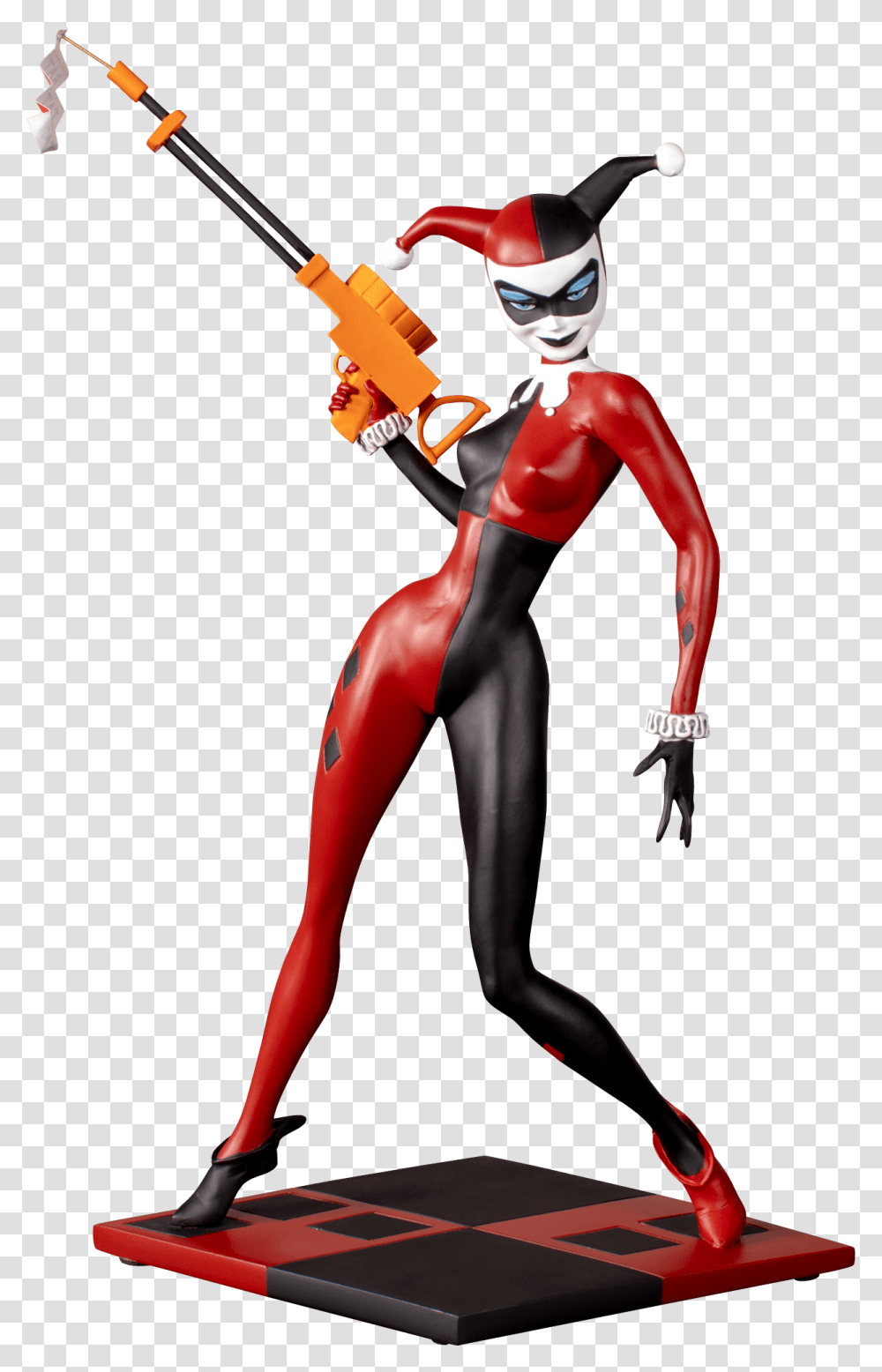 Harley Quinn Statue, Person, Human, Costume, Spandex Transparent Png