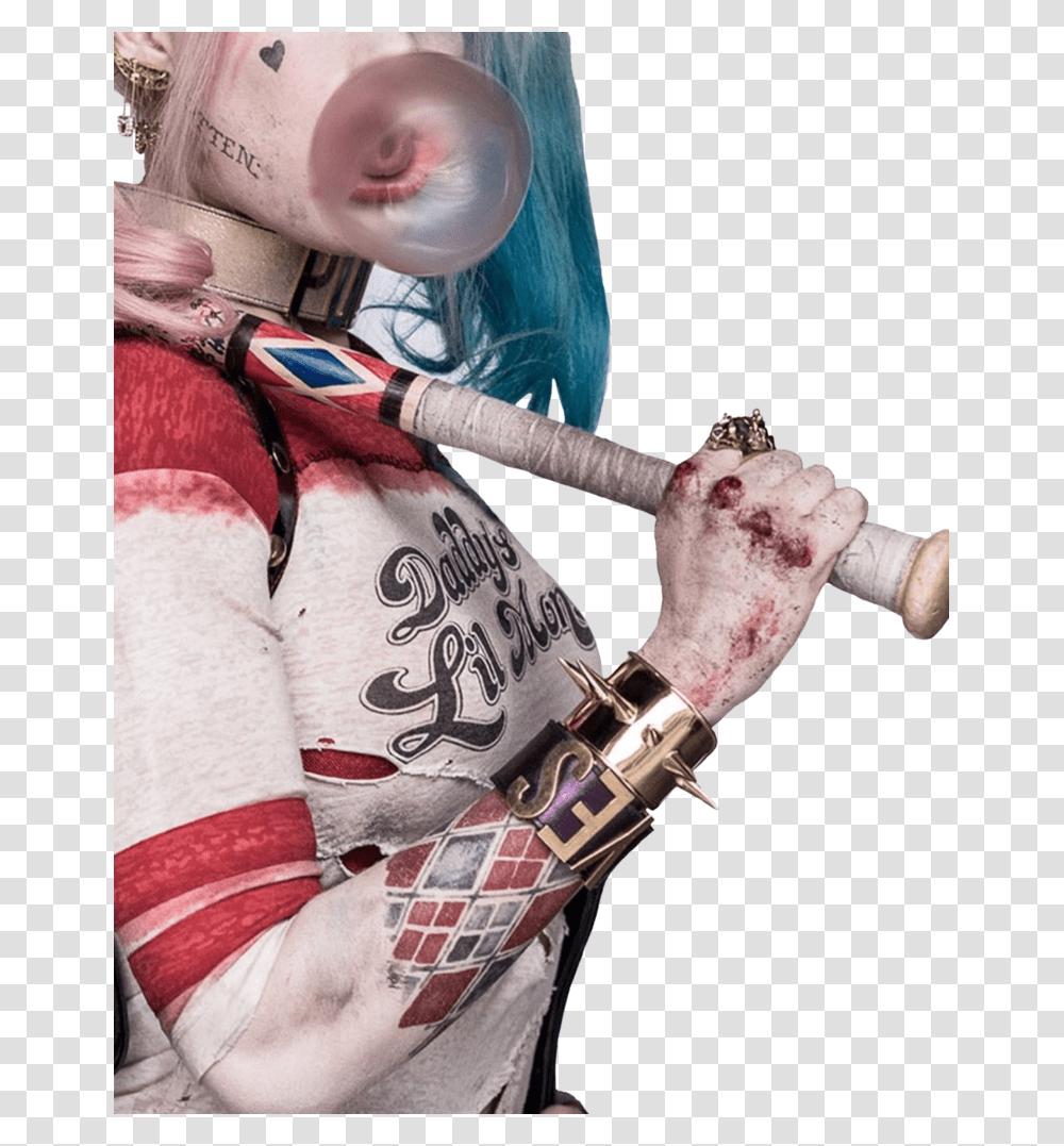 Harley Quinn Suicid Squad Arm Tattoos, Axe, Person, People Transparent Png