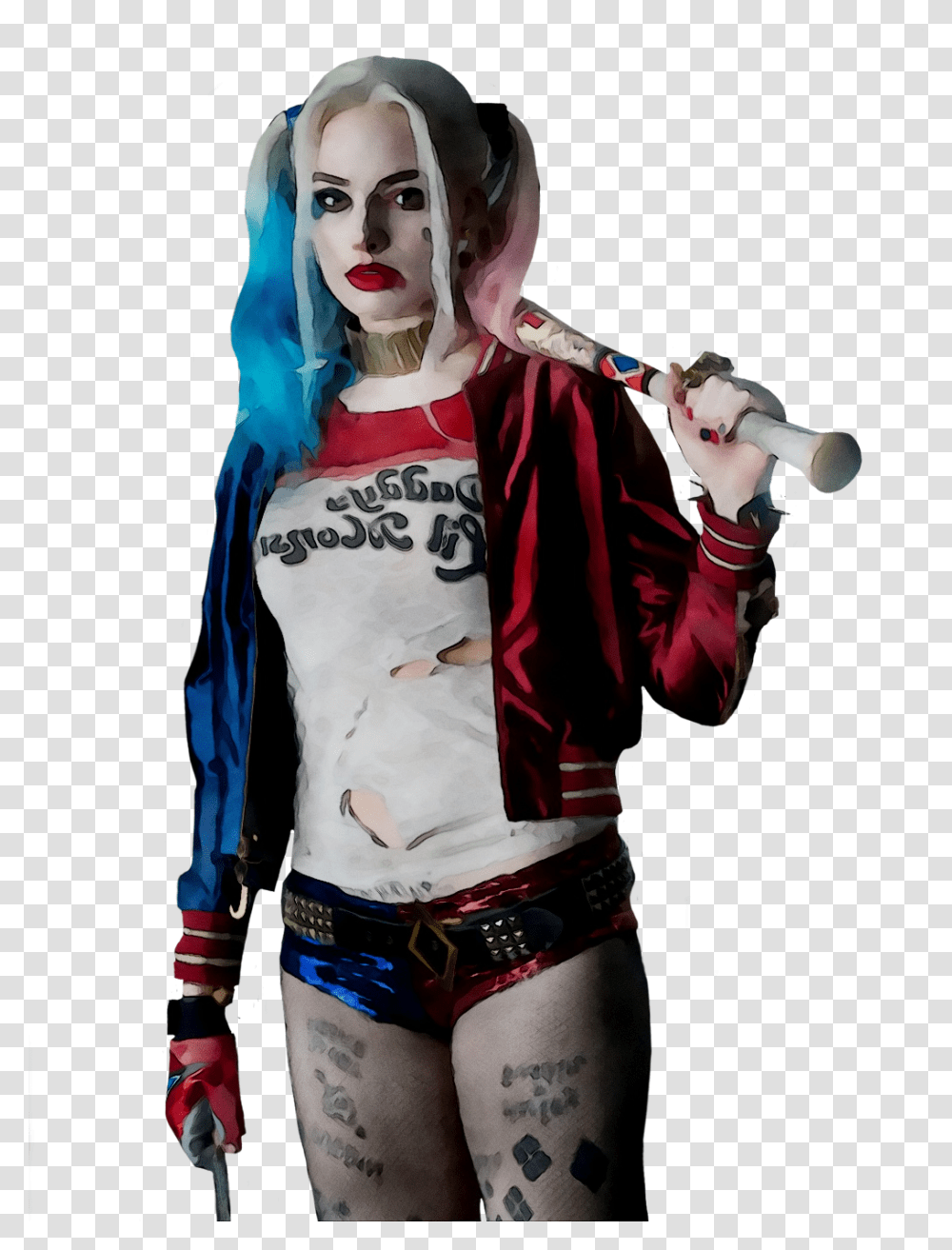 Harley Quinn Suicide Squad Costume Coat Jacket Harley Quinn Suicide Squad, Person, Performer, Leisure Activities Transparent Png