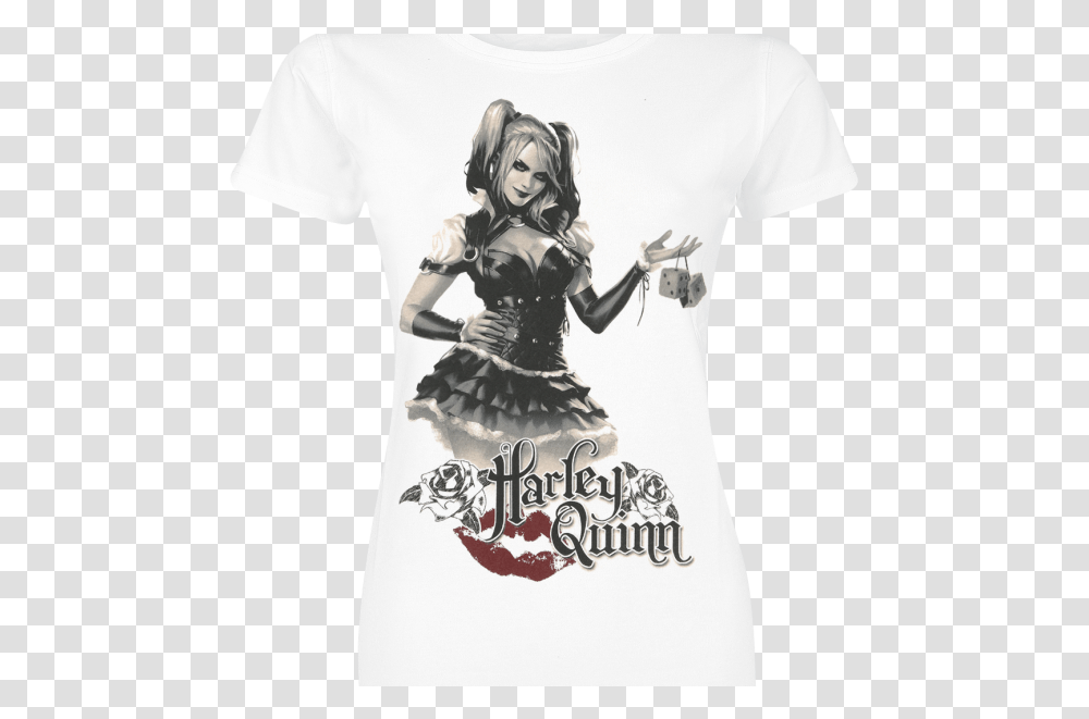 Harley Quinn Symbol Harley Quinn Arkham Knight Game, Apparel, Person, T-Shirt Transparent Png