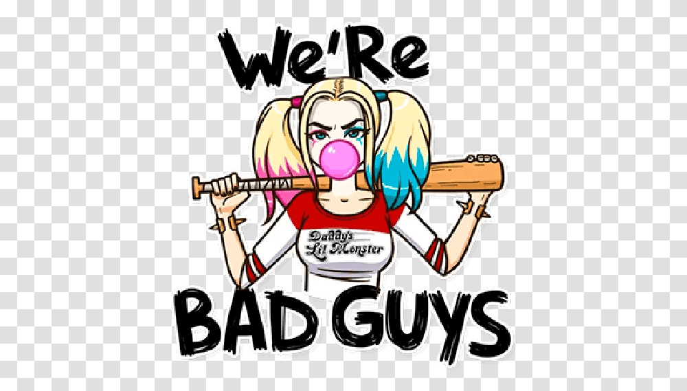 Harley Quinn Whatsapp Stickers Stickers Cloud Harley Quinn Sticker, Label, Text, Person, Leisure Activities Transparent Png