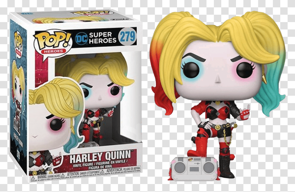 Harley Quinn With Boombox Rebirth Pop Vinyl Figure, Robot, Toy, Figurine Transparent Png