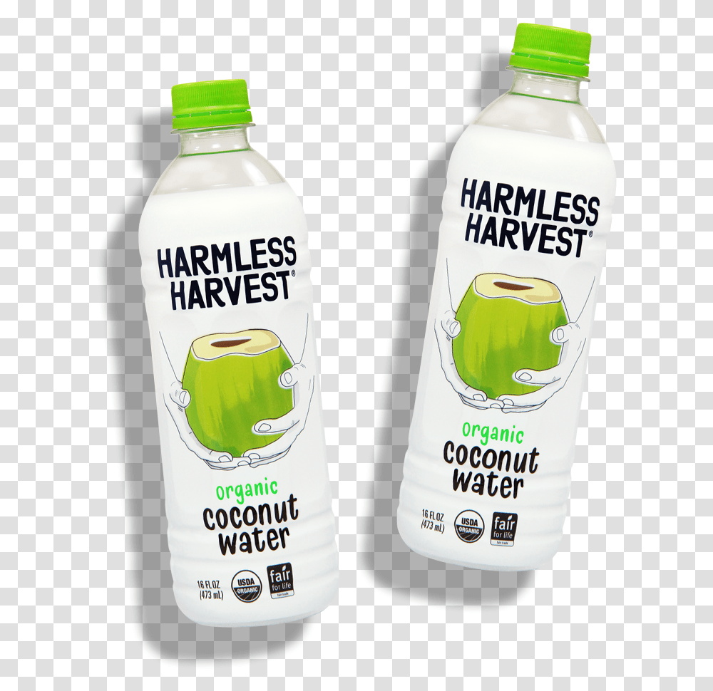 Harmless Harvest Organic Coconut Water & Beverages Background, Soda, Pop Bottle, Shaker, Tin Transparent Png