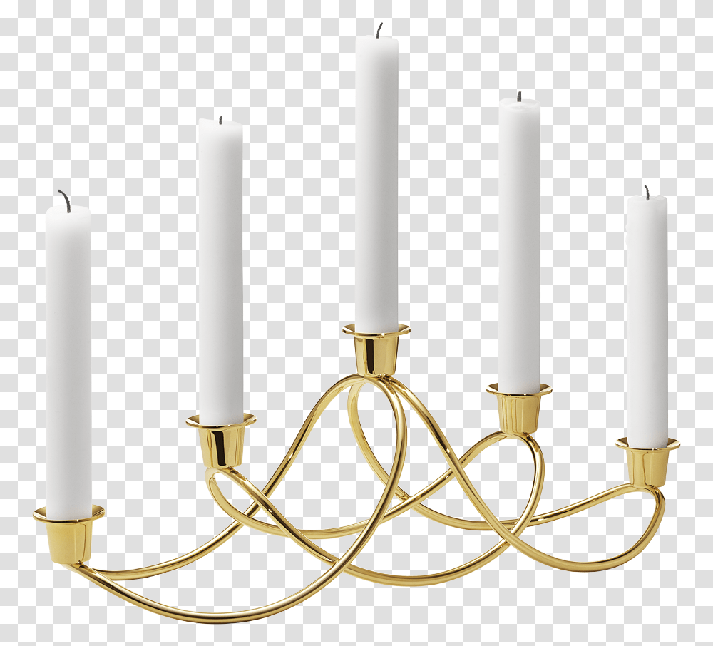 Harmony Candleholder Gold Plated Georg Jensen Denmark Candle Holder, Lamp, Chandelier Transparent Png