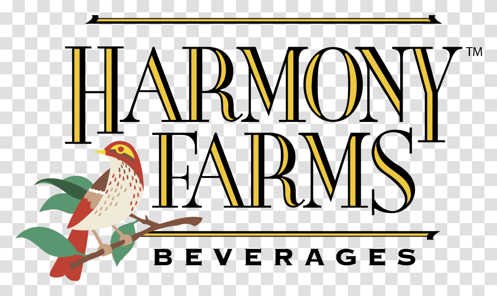 Harmony Farms Logo Illustration, Bird, Alphabet, Plant Transparent Png