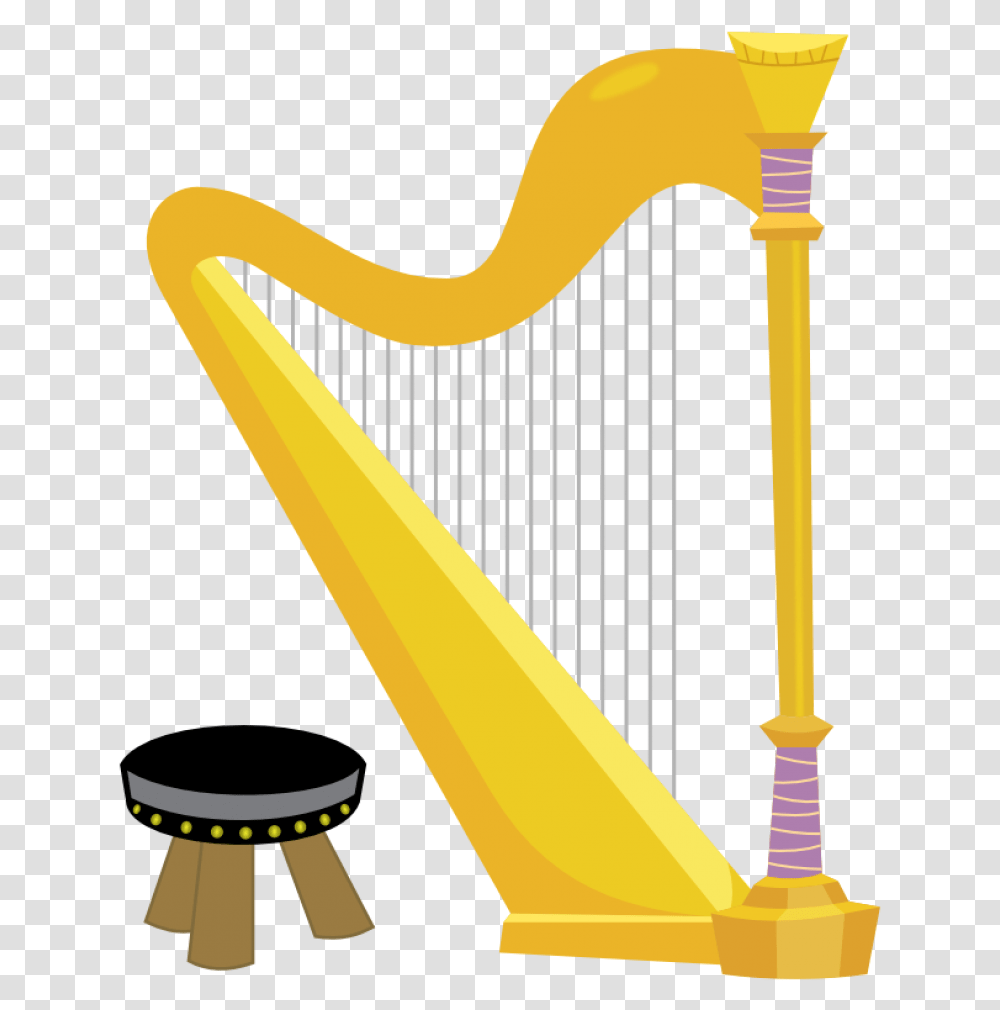Harp Image Clipart Cartoon Harp, Musical Instrument, Hammer, Tool, Lyre Transparent Png