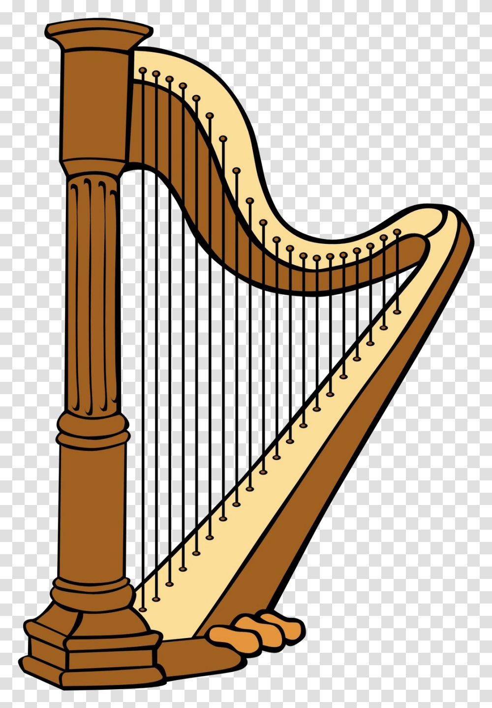Harp Image With Background Cartoon Clipart Harp, Musical Instrument, Staircase, Lyre, Leisure Activities Transparent Png