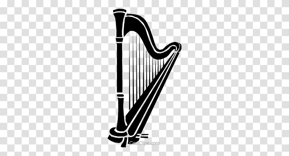 Harp Royalty Free Vector Clip Art Illustration, Musical Instrument Transparent Png