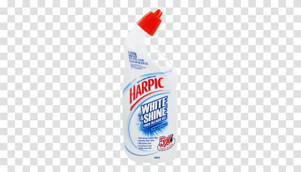 Harpic White Shine Bleach Gel Original Fresh With Baking Soda, Beverage, Bottle, Ketchup, Food Transparent Png