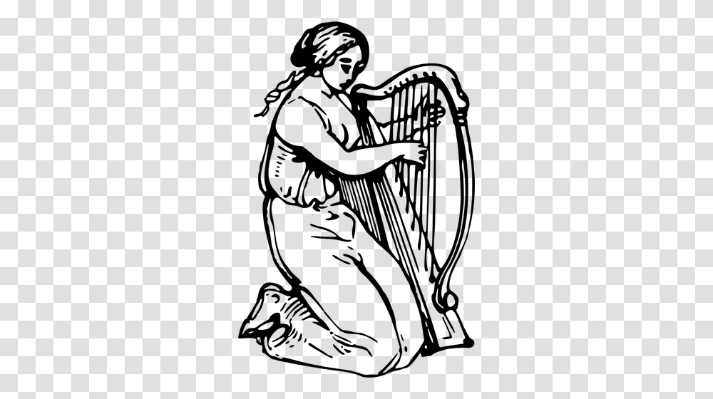 Harpist Playing, Gray, World Of Warcraft Transparent Png
