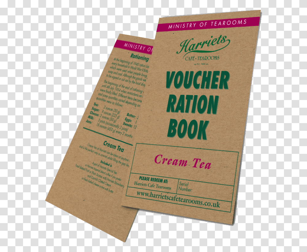 Harriets Cream Tea Voucher Construction Paper, Flyer, Poster, Advertisement, Brochure Transparent Png