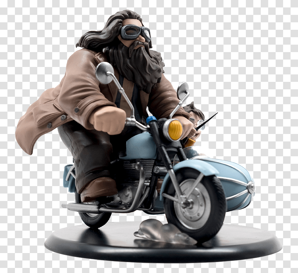 Harry Potter And Rubeus Hagrid Limited Edition Q Fig, Motorcycle, Vehicle, Transportation, Wheel Transparent Png