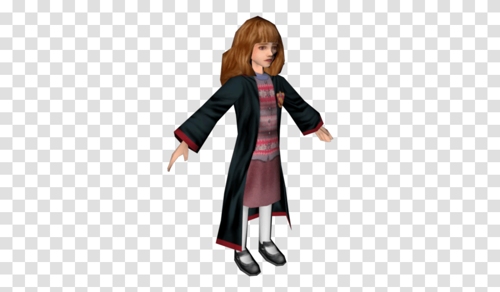 Harry Potter And The Chamber Of Secrets Pc Hermione, Person, Overcoat, Toy Transparent Png