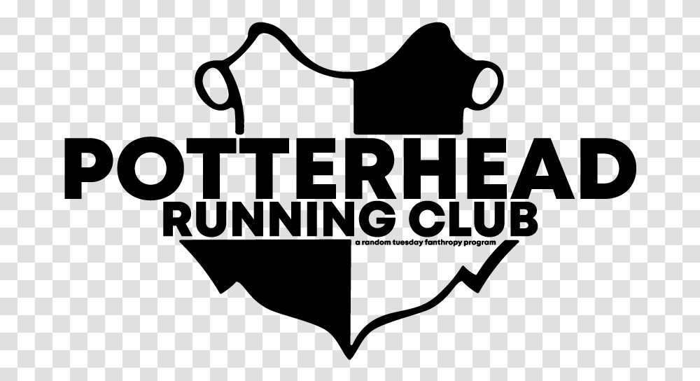 Harry Potter Clip Art Black And White Potterhead Running Club Logo, Gray, World Of Warcraft Transparent Png