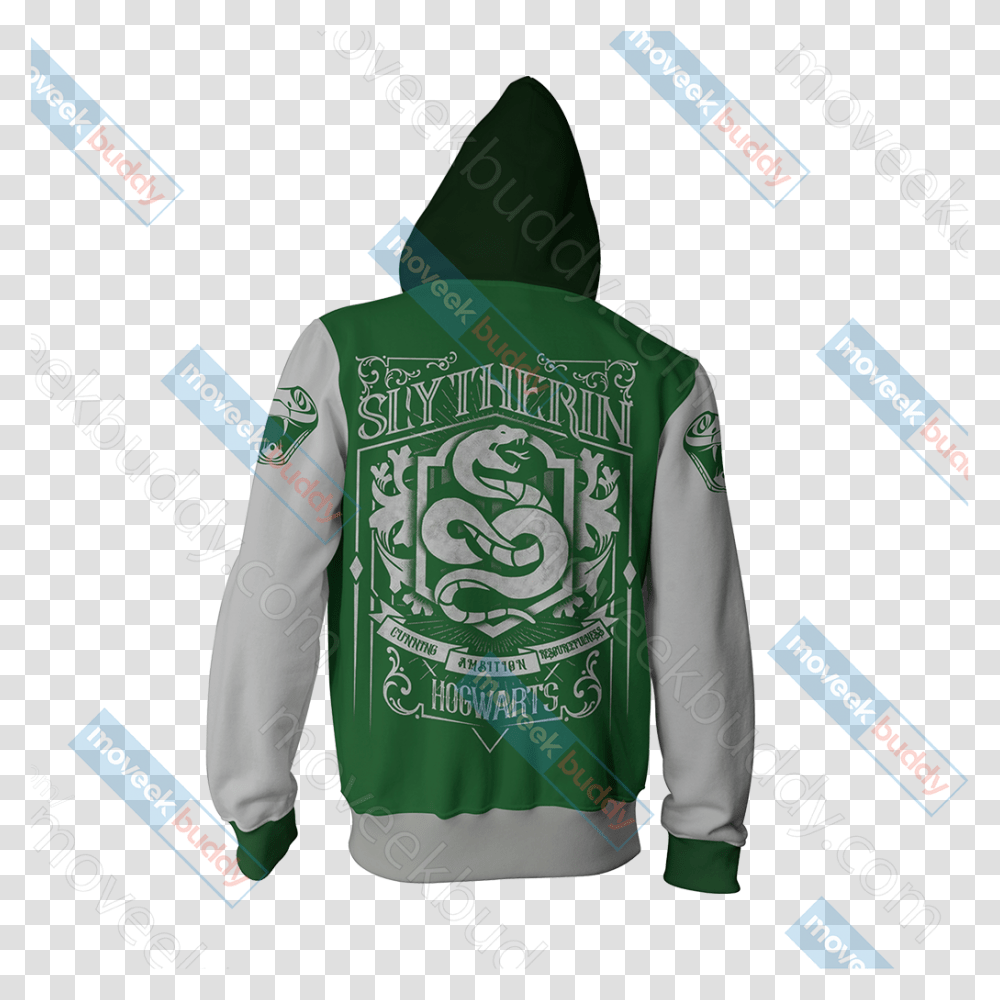 Harry Potter Cunning Like A Slytherin Wacky Style Zip Slytherin House, Sleeve, Sweatshirt, Sweater Transparent Png