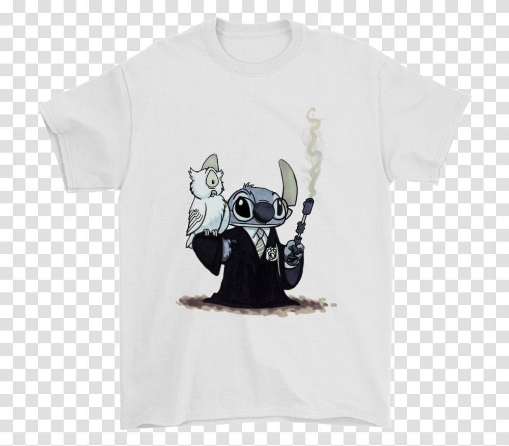 Harry Potter Hedwig And Stitch Mashup Shirts, Apparel, T-Shirt, Sleeve Transparent Png