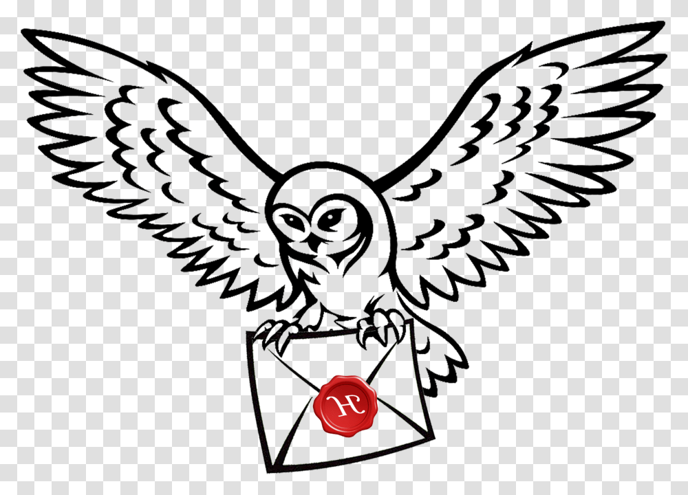 Harry Potter Hedwig Drawing Harry Potter Symbol Owl, Ornament, Eagle, Bird Transparent Png